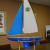 A custom made V-32 sailboat that we presented to the Town of Avon in conjunction with Sebree Architects of Avon.  It resides in their Town Council chambers now!